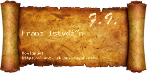 Franz István névjegykártya