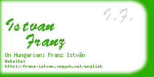 istvan franz business card