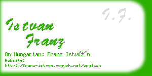 istvan franz business card